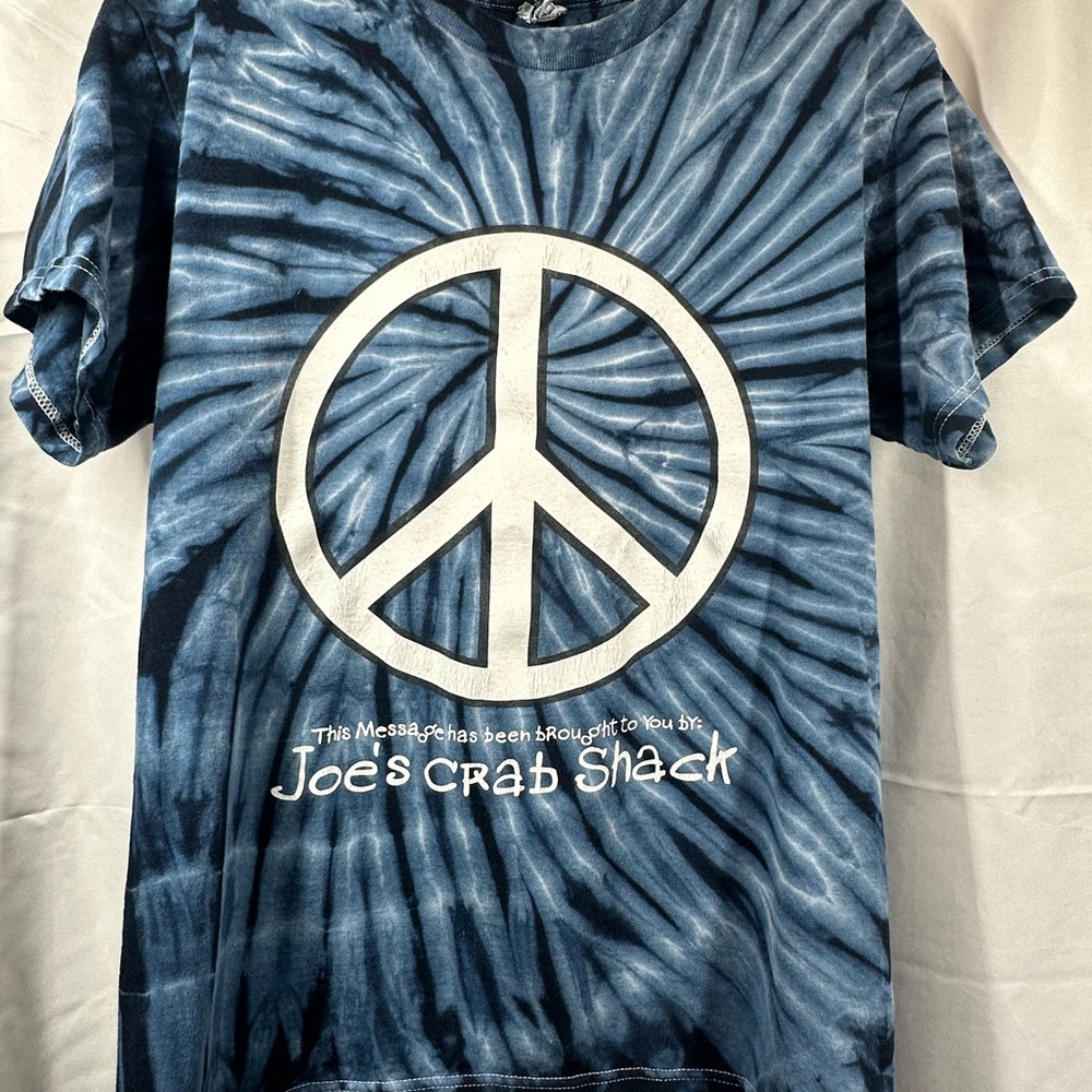 Joe’s Crab Shack Tie-Dye Peace Tee - Blue